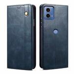 For Motorola Moto G24 Power Oil Wax Crazy Horse Texture Leather Phone Case(Blue)
