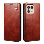 For Motorola Edge 50 Ultra Oil Wax Crazy Horse Texture Leather Phone Case(Brown)