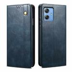 For Motorola Moto G54 Power 5G Oil Wax Crazy Horse Texture Leather Phone Case(Blue)