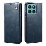 For Motorola Edge 60 Oil Wax Crazy Horse Texture Leather Phone Case(Blue)
