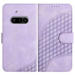For Nothing Phone 3a Elephant Head Embossed Phone Leather Case with Lanyard(Light Purple)