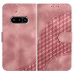For Nothing Phone 3a Elephant Head Embossed Phone Leather Case with Lanyard(Pink)