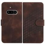 For Nothing Phone 3a Elephant Head Embossed Phone Leather Case with Lanyard(Coffee)