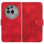 For Nothing Phone 3a Pro Elephant Head Embossed Phone Leather Case with Lanyard(Red)