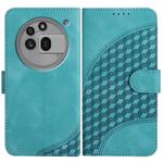 For Nothing Phone 3a Pro Elephant Head Embossed Phone Leather Case with Lanyard(Light Blue)