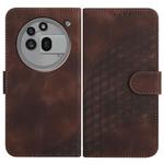 For Nothing Phone 3a Pro Elephant Head Embossed Phone Leather Case with Lanyard(Coffee)