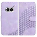 For Nothing Phone 2a Elephant Head Embossed Phone Leather Case with Lanyard(Light Purple)