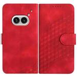 For Nothing Phone 2a Elephant Head Embossed Phone Leather Case with Lanyard(Red)
