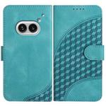 For Nothing Phone 2a Elephant Head Embossed Phone Leather Case with Lanyard(Light Blue)