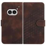 For Nothing Phone 2a Elephant Head Embossed Phone Leather Case with Lanyard(Coffee)