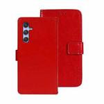 For Samsung Galaxy S23 FE 5G idewei Crazy Horse Texture Leather Phone Case(Red)