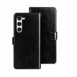For Samsung Galaxy S24 5G idewei Crazy Horse Texture Leather Phone Case(Black)