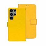 For Samsung Galaxy S24 Ultra 5G idewei Crazy Horse Texture Leather Phone Case(Yellow)