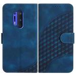 For OnePlus 8 Pro YX0060 Elephant Head Embossed Phone Leather Case with Lanyard(Royal Blue)