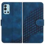 For OnePlus 9R 5G YX0060 Elephant Head Embossed Phone Leather Case with Lanyard(Royal Blue)