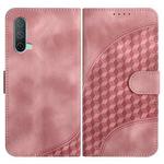 For OnePlus Nord CE 5G YX0060 Elephant Head Embossed Phone Leather Case with Lanyard(Pink)