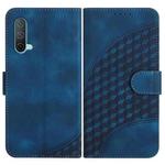 For OnePlus Nord CE 5G YX0060 Elephant Head Embossed Phone Leather Case with Lanyard(Royal Blue)