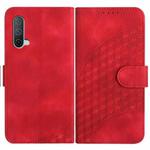 For OnePlus Nord CE 5G YX0060 Elephant Head Embossed Phone Leather Case with Lanyard(Red)