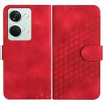 For OnePlus Ace 2V YX0060 Elephant Head Embossed Phone Leather Case with Lanyard(Red)