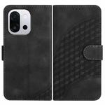 For OnePlus 13T Elephant Head Embossed Phone Leather Case with Lanyard(Black)
