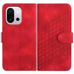 For OnePlus 13T Elephant Head Embossed Phone Leather Case with Lanyard(Red)