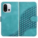 For OnePlus 13T Elephant Head Embossed Phone Leather Case with Lanyard(Light Blue)