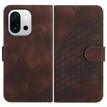 For OnePlus 13T Elephant Head Embossed Phone Leather Case with Lanyard(Coffee)