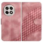 For OnePlus Ace 5 / 13R Global Elephant Head Embossed Phone Leather Case with Lanyard(Pink)