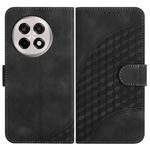 For OnePlus Ace 5 / 13R Global Elephant Head Embossed Phone Leather Case with Lanyard(Black)