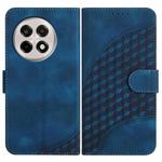 For OnePlus Ace 5 / 13R Global Elephant Head Embossed Phone Leather Case with Lanyard(Royal Blue)