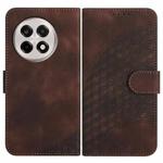 For OnePlus Ace 5 / 13R Global Elephant Head Embossed Phone Leather Case with Lanyard(Coffee)