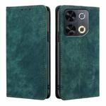 For Itel P65 RFID Anti-theft Brush Magnetic Leather Phone Case(Green)