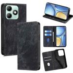 For itel A90 4G RFID Anti-theft Brush Magnetic Leather Phone Case(Black)