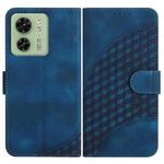 For Motorola Edge 40 YX0060 Elephant Head Embossed Phone Leather Case with Lanyard(Royal Blue)