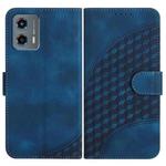 For Motorola Moto G 5G 2023 YX0060 Elephant Head Embossed Phone Leather Case with Lanyard(Royal Blue)