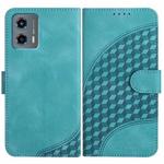 For Motorola Moto G 5G 2023 YX0060 Elephant Head Embossed Phone Leather Case with Lanyard(Light Blue)