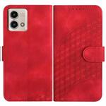 For Motorola Moto G Stylus 5G 2023 YX0060 Elephant Head Embossed Phone Leather Case with Lanyard(Red)