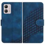 For Motorola Moto G53 5G/G13/G23/G53 YX0060 Elephant Head Embossed Phone Leather Case with Lanyard(Royal Blue)