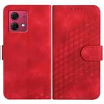 For Motorola Moto G84 5G YX0060 Elephant Head Embossed Phone Leather Case with Lanyard(Red)