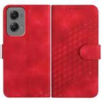 For Motorola Moto G Stylus 5G 2024 YX0060 Elephant Head Embossed Phone Leather Case with Lanyard(Red)