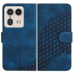 For Motorola Moto X50 Ultra YX0060 Elephant Head Embossed Phone Leather Case with Lanyard(Royal Blue)