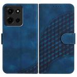 For Motorola Moto G 2025 Elephant Head Embossed Phone Leather Case with Lanyard(Royal Blue)