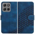 For Motorola Moto G15 Elephant Head Embossed Phone Leather Case with Lanyard(Royal Blue)