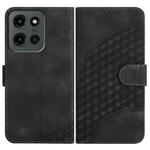 For Motorola Moto G Stylus 5G 2025 Elephant Head Embossed Phone Leather Case with Lanyard(Black)