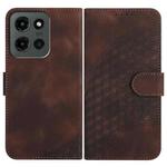For Motorola Moto G Stylus 5G 2025 Elephant Head Embossed Phone Leather Case with Lanyard(Coffee)