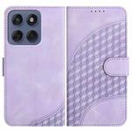 For Motorola Edge 60 Fusion / Edge 5G 2025 Elephant Head Embossed Phone Leather Case with Lanyard(Light Purple)