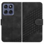 For Motorola Edge 60 Fusion / Edge 5G 2025 Elephant Head Embossed Phone Leather Case with Lanyard(Black)