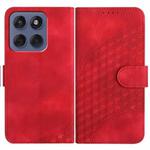 For Motorola Edge 60 Fusion / Edge 5G 2025 Elephant Head Embossed Phone Leather Case with Lanyard(Red)