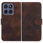 For Motorola Edge 60 Fusion / Edge 5G 2025 Elephant Head Embossed Phone Leather Case with Lanyard(Coffee)