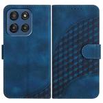 For Motorola Edge 60 Elephant Head Embossed Phone Leather Case with Lanyard(Royal Blue)